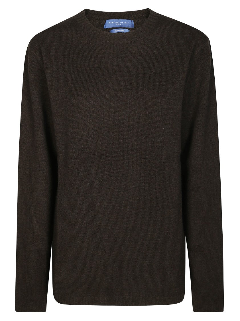 Daniele Fiesoli Long-Sleeve Knit Sweater With Fine Ribbed Texture