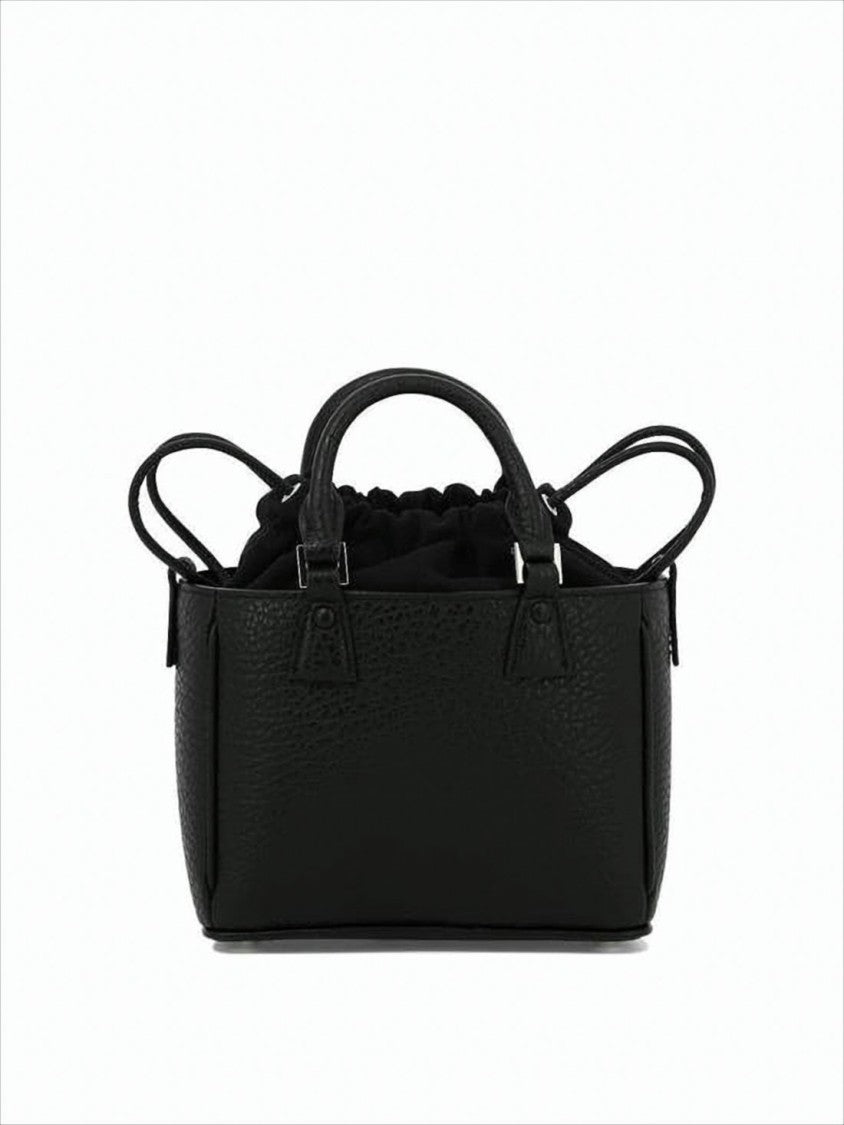 Maison Margiela Textured Calf Leather Bucket Bag With Dual Handles