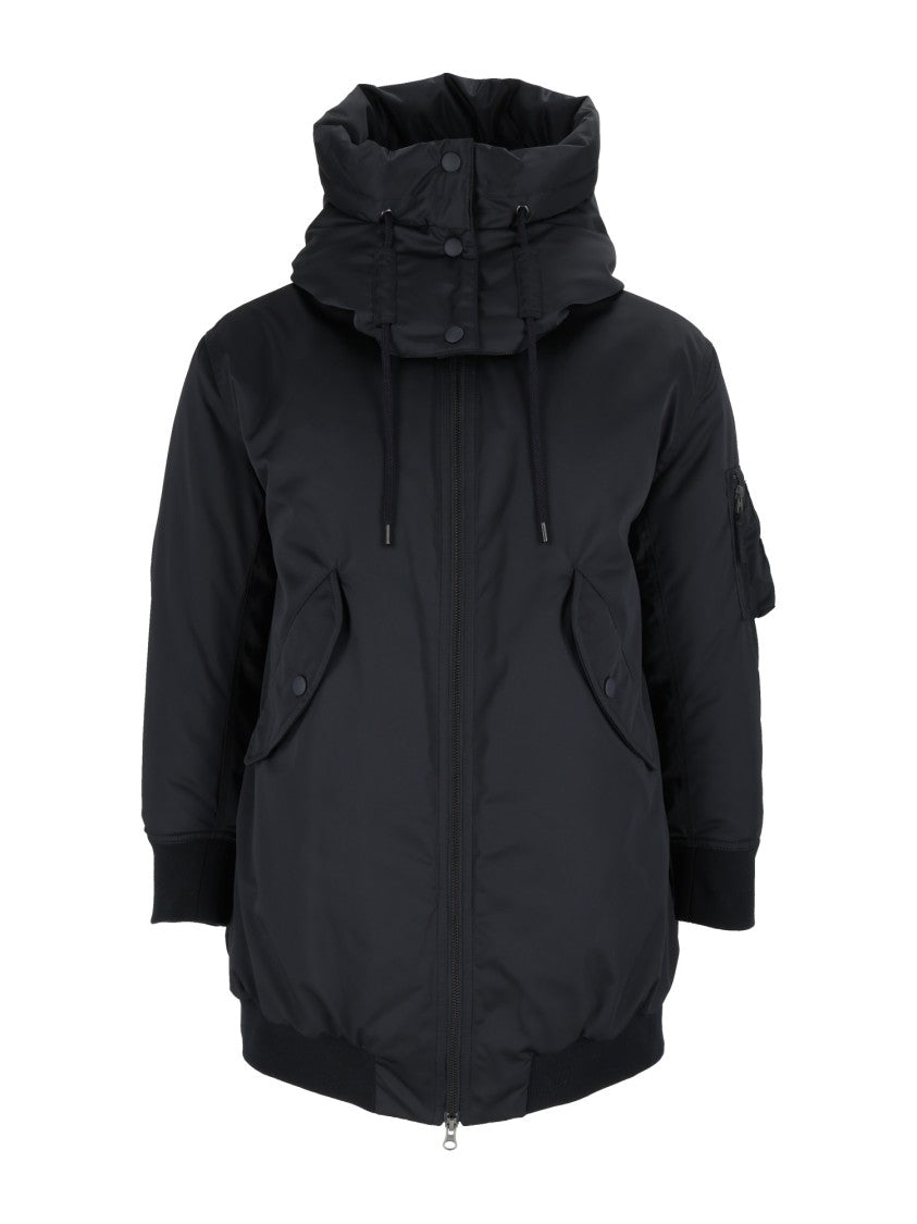 Aspesi Padded Voluminous Jacket With Adjustable Collar And Multiple Pockets