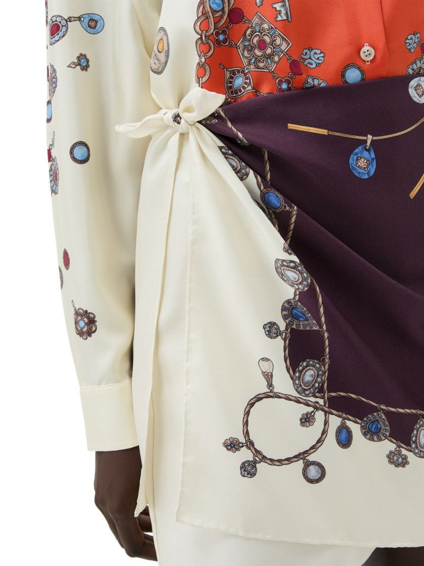 Versace Wrap Scarf Printed Skirt
