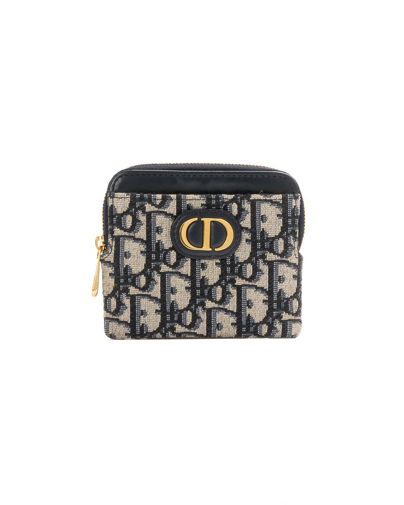 Dior Lavender 30 Montaigne Oblique Blue Wallet