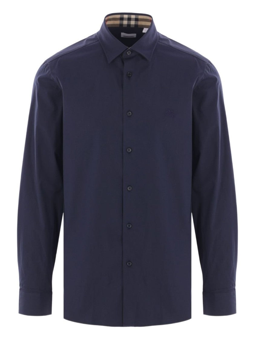 Burberry Sherfield Blue Equestrian Cotton Shirt