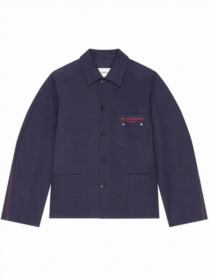Givenchy Structured Denim Jacket With Classic Collar