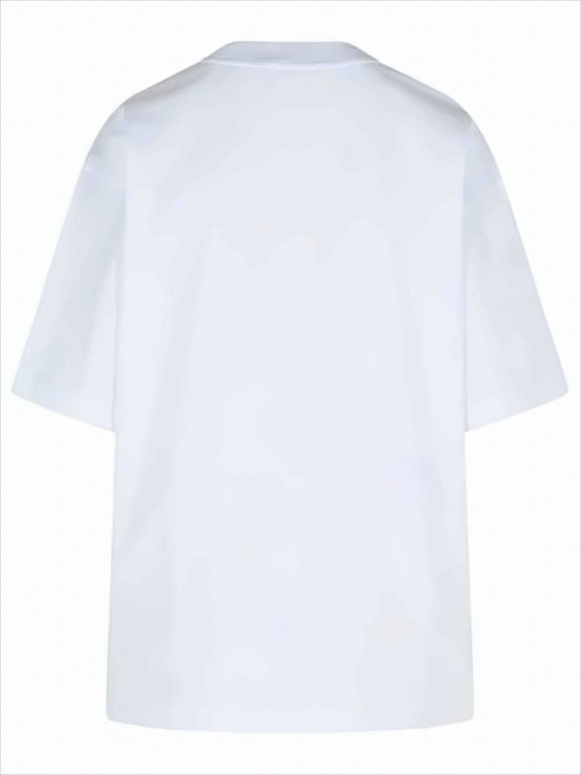 Marni White Short-Sleeve T-Shirt With Abstract Floral Design