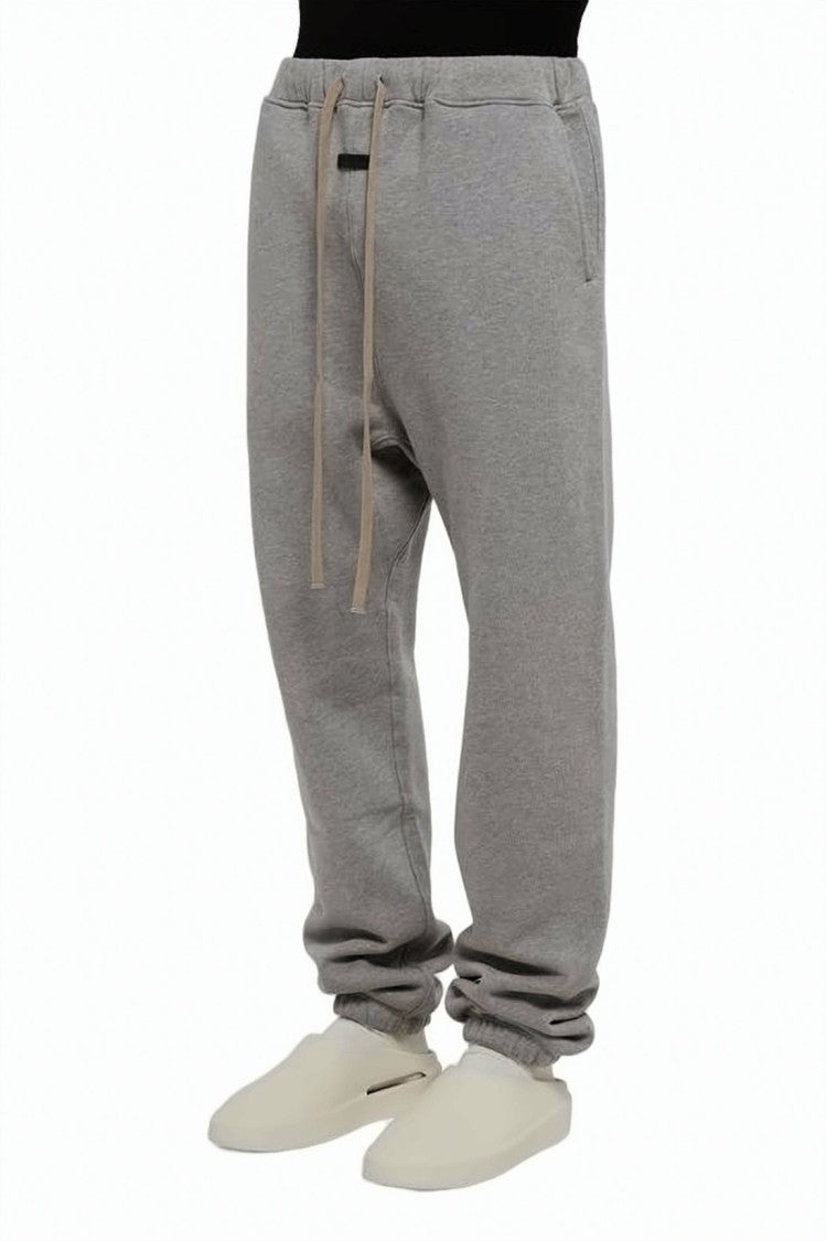 Fear Of God Relaxed Fit Heather Grey Jogger Pants With Drawstring Waistband