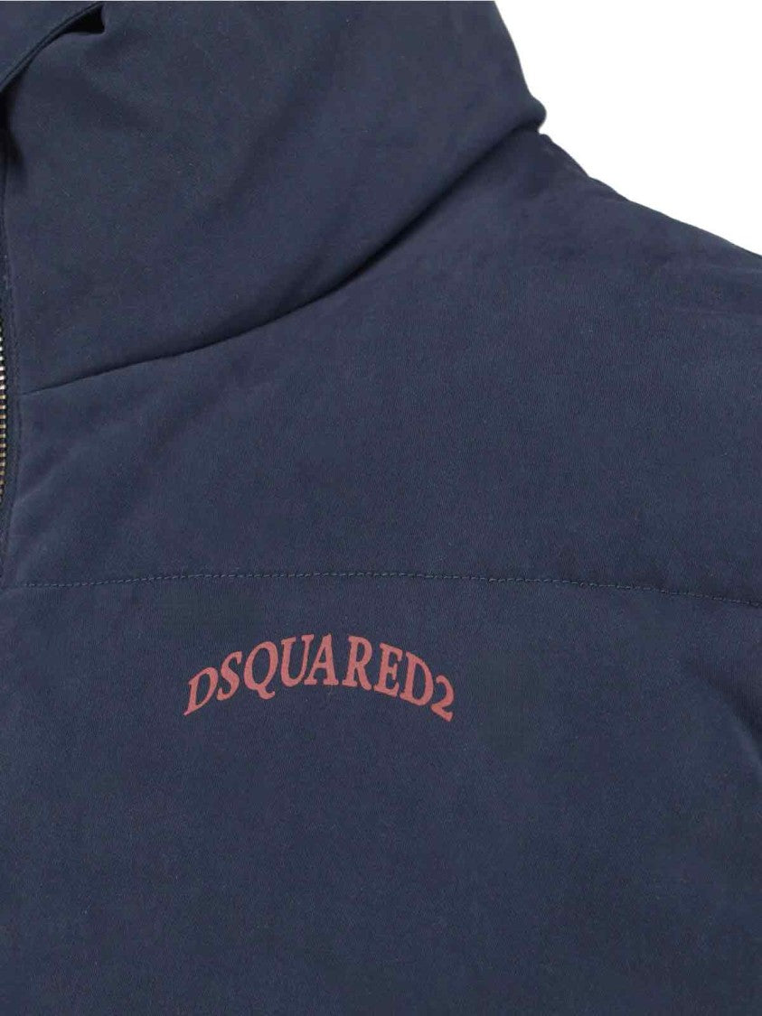 Dsquared2 Quilted Sleeveless Puffer Jacket With Heritage Lining