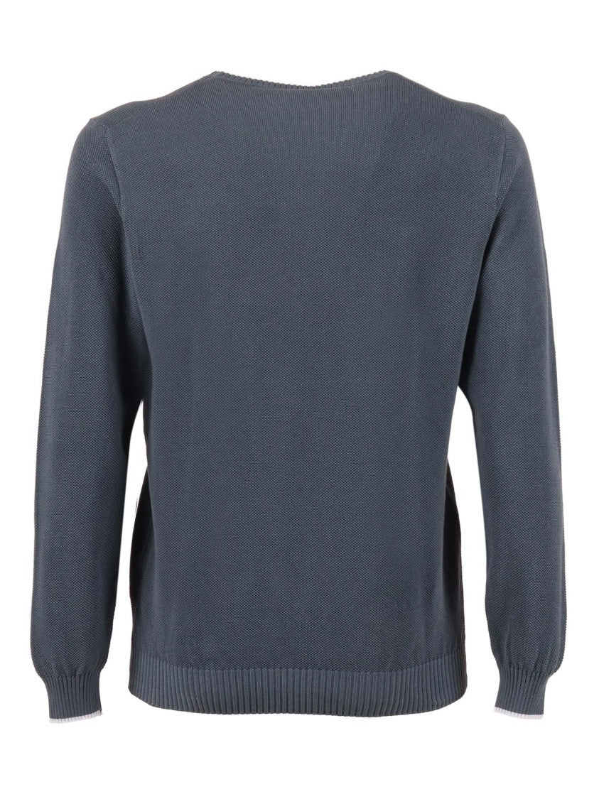Fedeli Textured Knit Ribbed Long Sweater