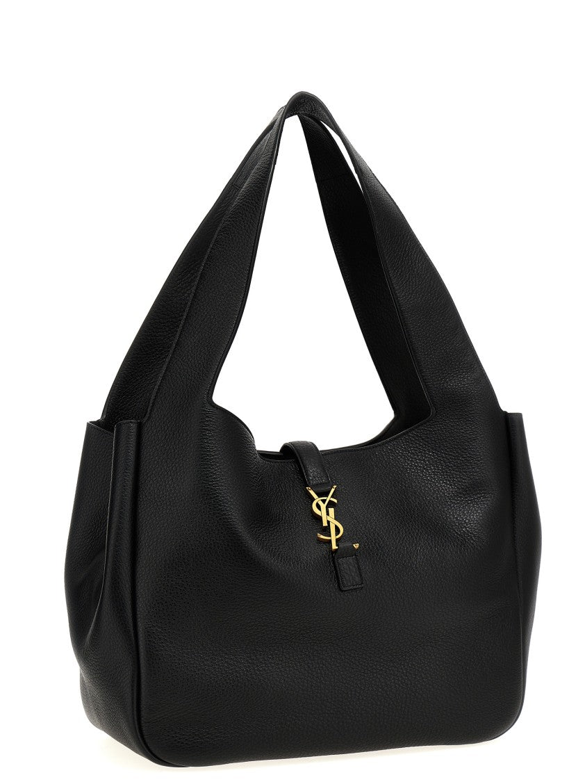 Saint Laurent Structured Deer Leather Shopping Bag With Suede Lining