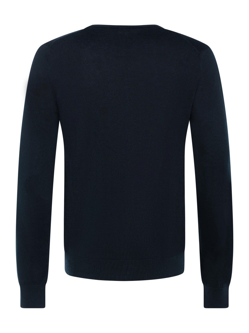 Franzese Collection Ribbed Crew Neck Sweater In Silk-Cashmere Blend
