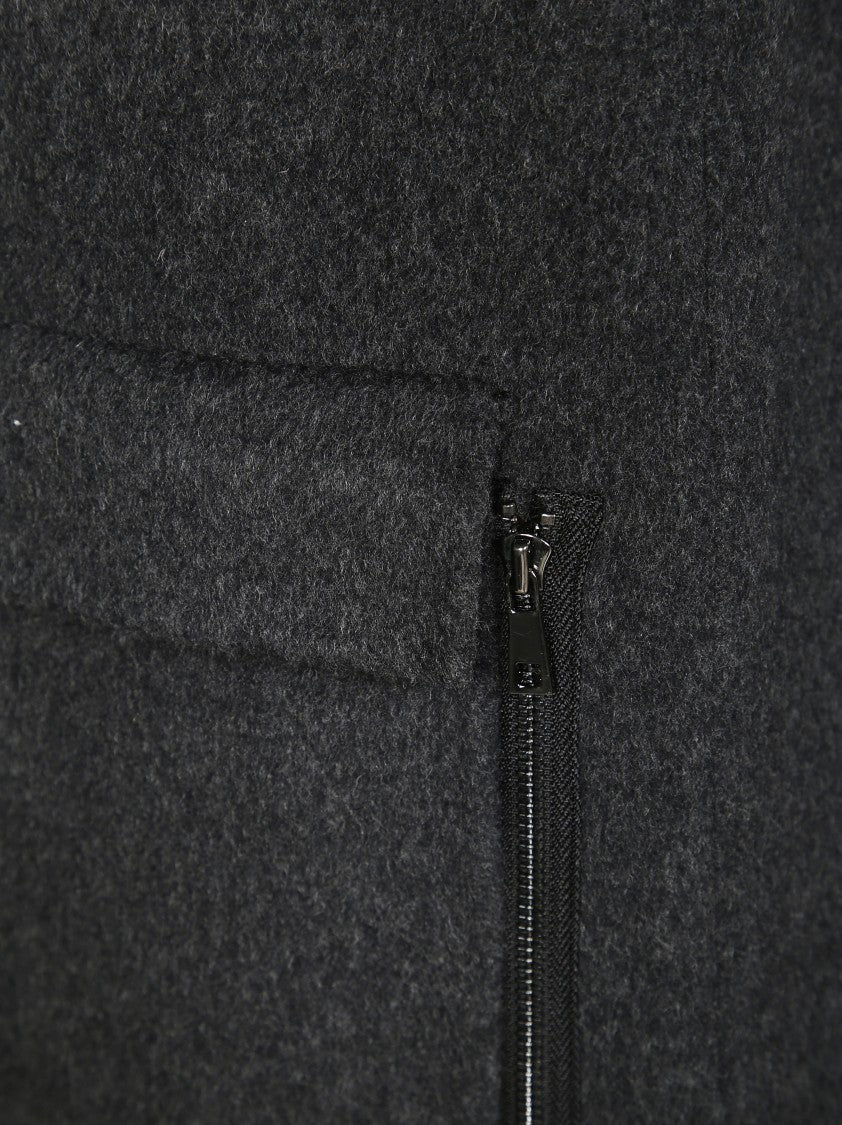 Parosh Textured Wool Gilet With Flap Pockets