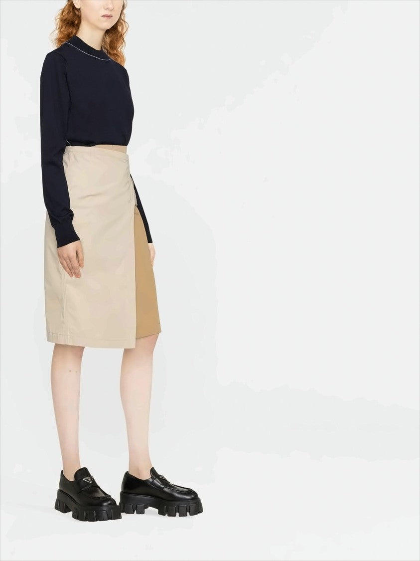 Maison Margiela Fitted Knit Top With High Neckline And Contrast Stitching