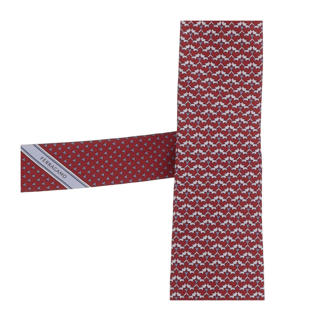 Salvatore Ferragamo Red Patterned Silk Tie