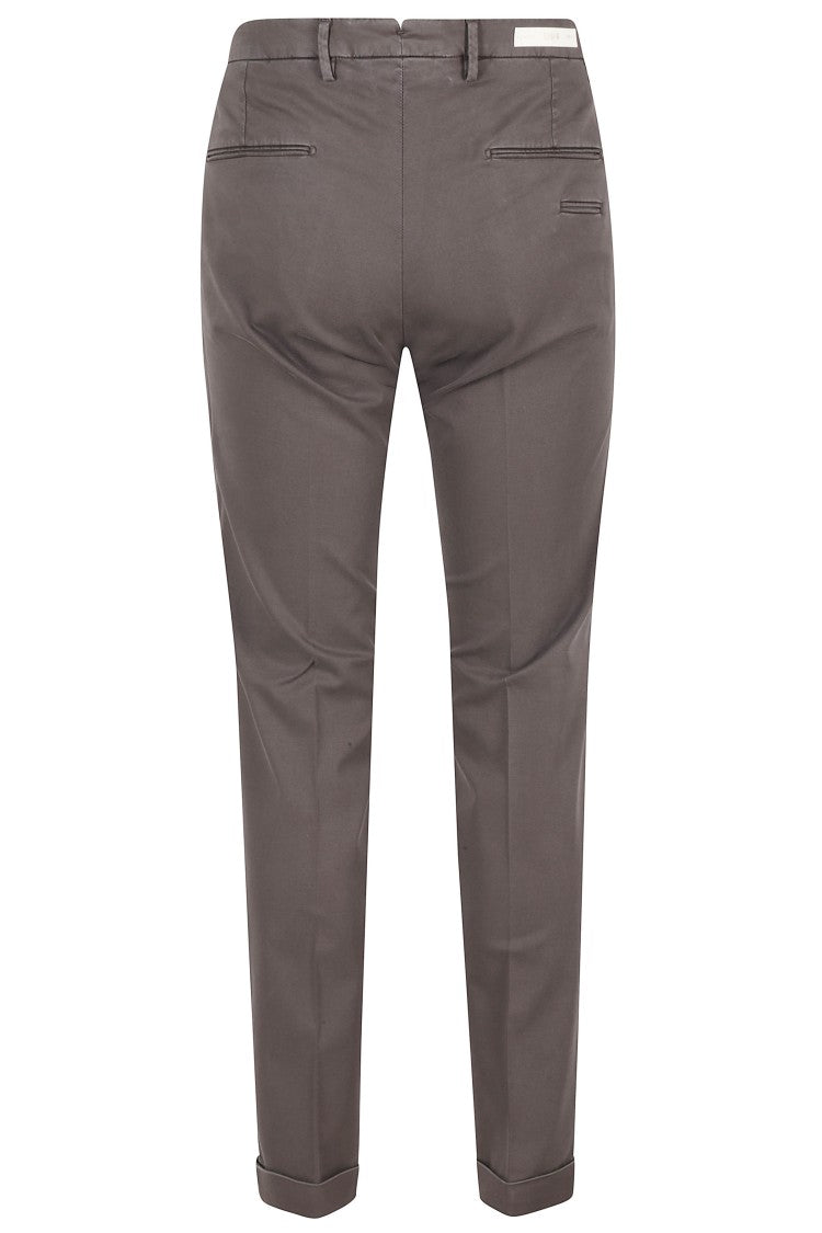 Briglia Brown Tricotina Medium Waist Cotton-Blend Straight-Leg Pants