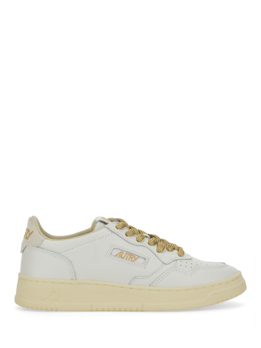 Autry Medalist Low Suede Accent Leather Sneakers