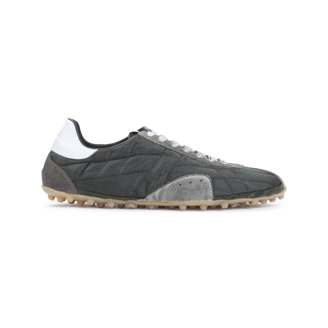 Maison Margiela Low-Profile Quilted Sneakers With Suede Accents