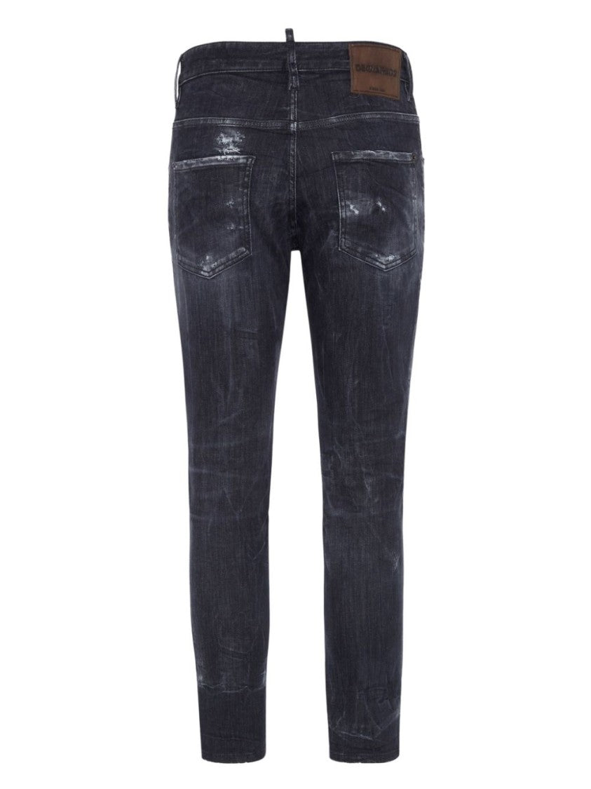 Dsquared2 Distressed Stretch-Cotton Slim Jeans