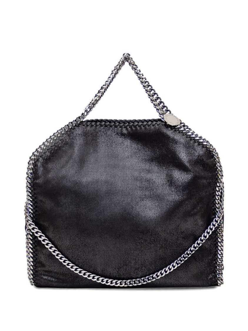 Stella Mccartney Chain-Link Trimmed Black Slouch Body Bag