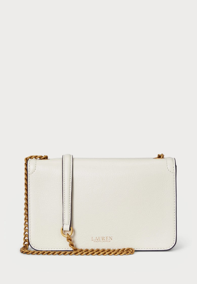 Lauren Ralph Lauren White Bradley Luxe Leather Chain Wallet