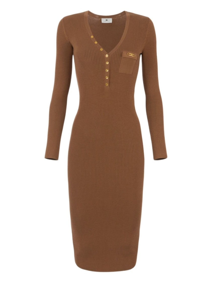 Elisabetta Franchi Ribbed Knit Dress
