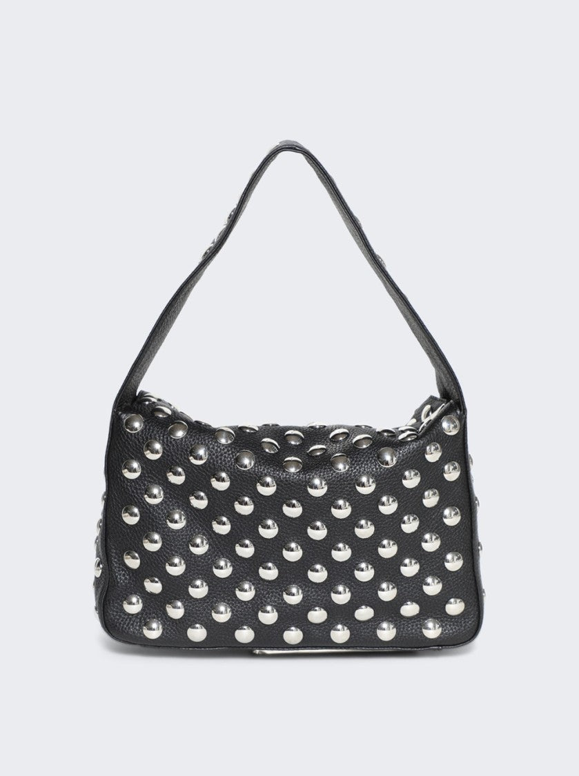 Khaite Elena Studded Shoulder Bag Black
