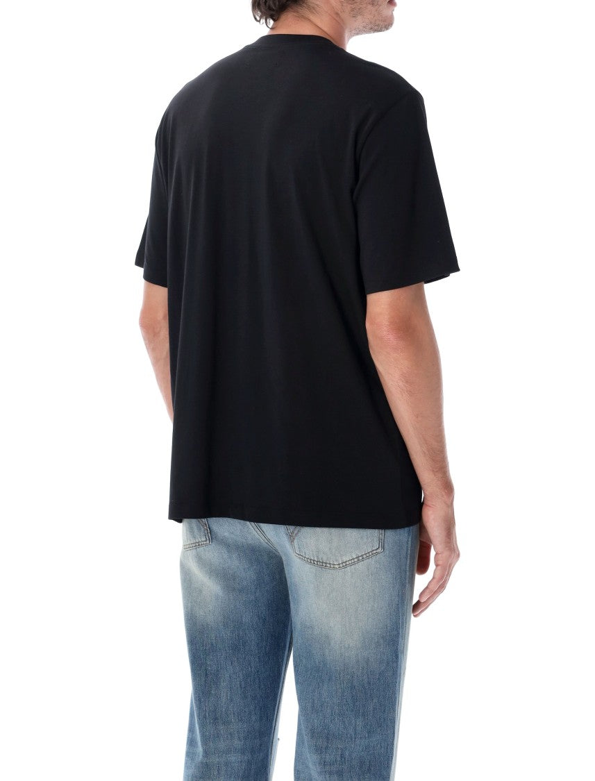 Amiri Script Cursive Logo Embroidered Cotton-Blend T-Shirt