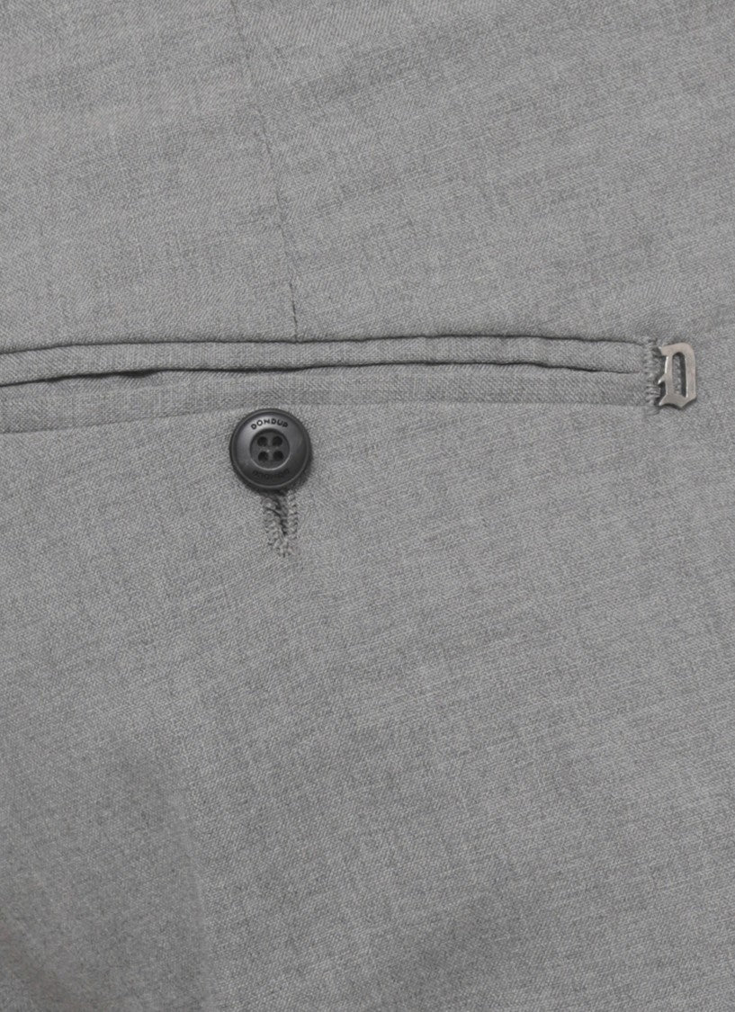 Dondup Grey Gaubert Wool Chino Pants