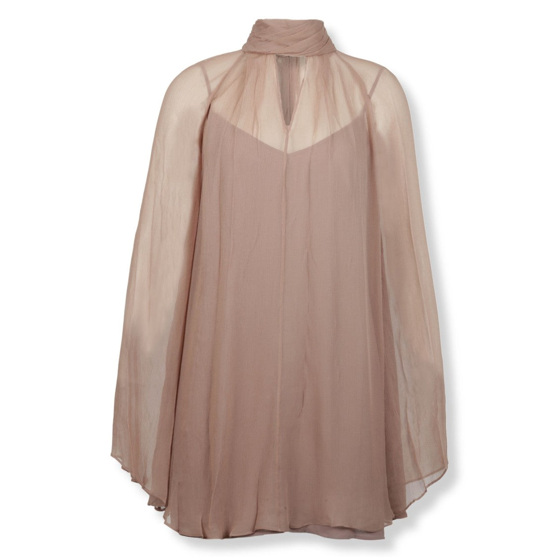 Staud Esther Mini Dress With Semi-Transparent Overlay