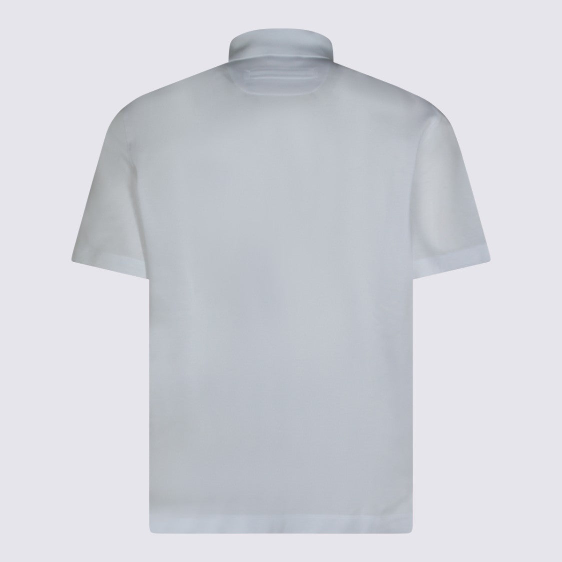 Zegna Short-Sleeve Minimalist Polo Shirt With Textured Fabric
