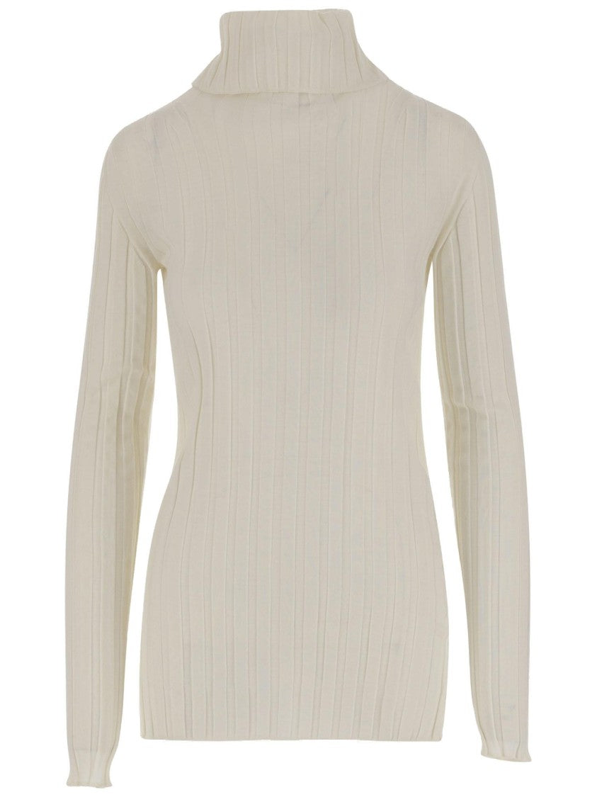 Carven Ribbed Wool And Silk Sweater