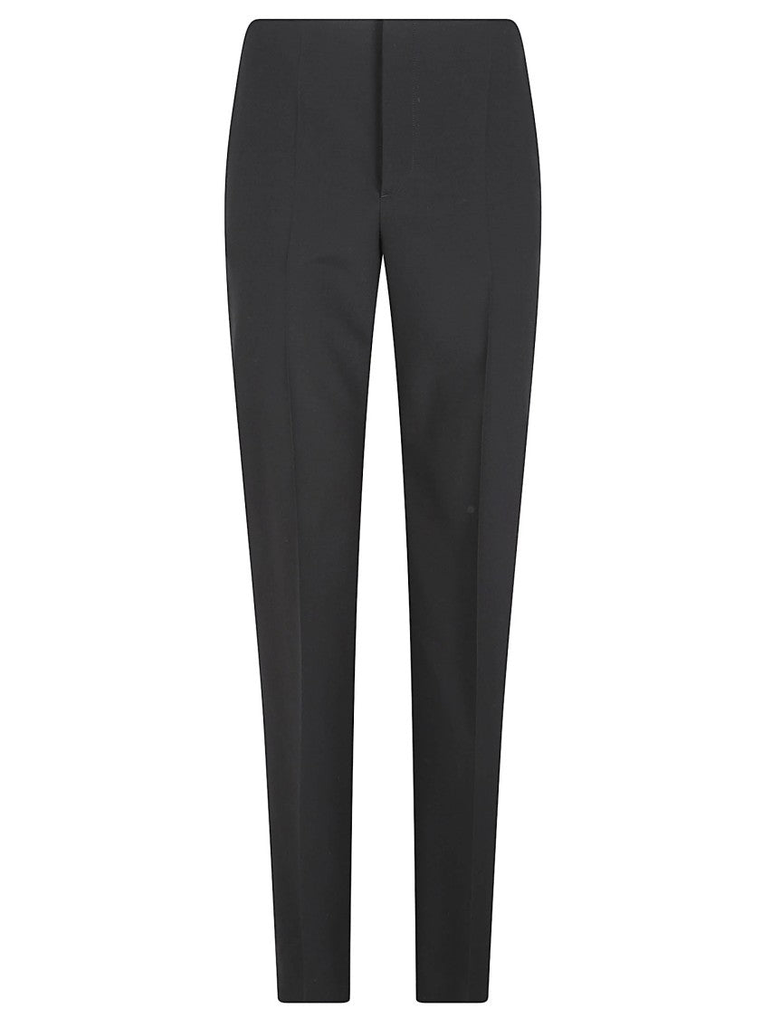Valentino Garavani Tailored Slim Fit Wool Trousers With Pressed Creases