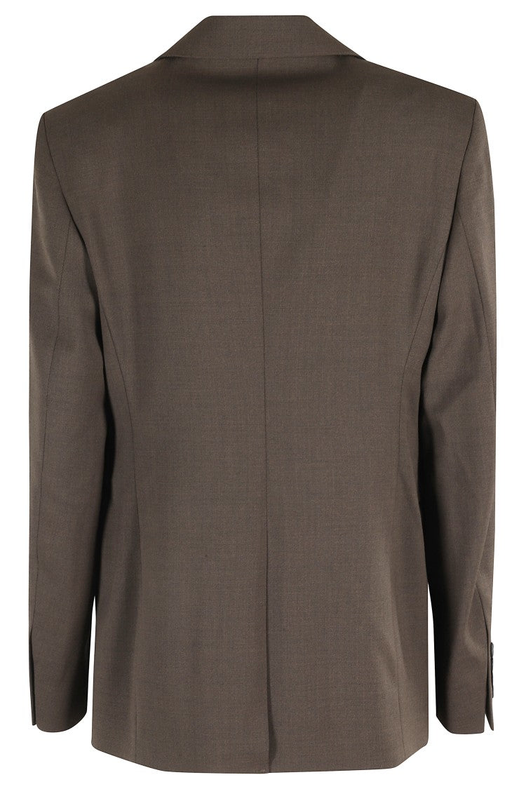 Filippa K Structured Walnut Blazer With Peaked Lapel