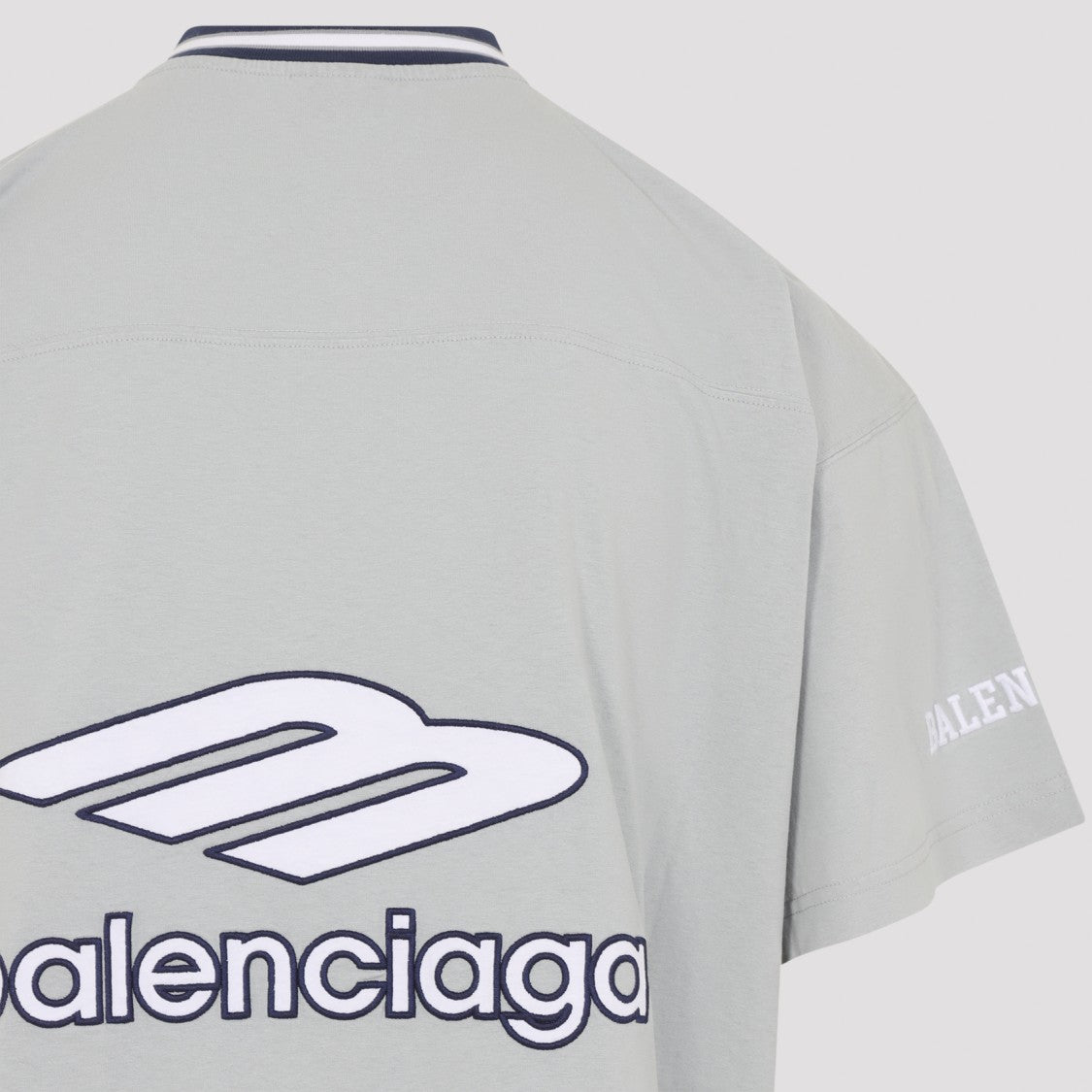 Balenciaga Loose-Fitting Grey T-Shirt With Bold Graphic Logo