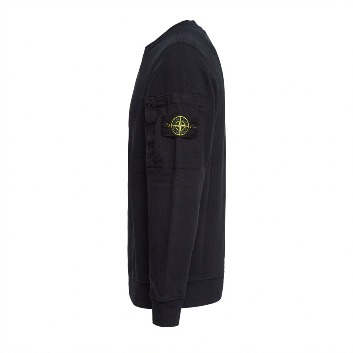 Stone Island Ripstop Pocket Cotton Fleece Crewneck Sweatshirt