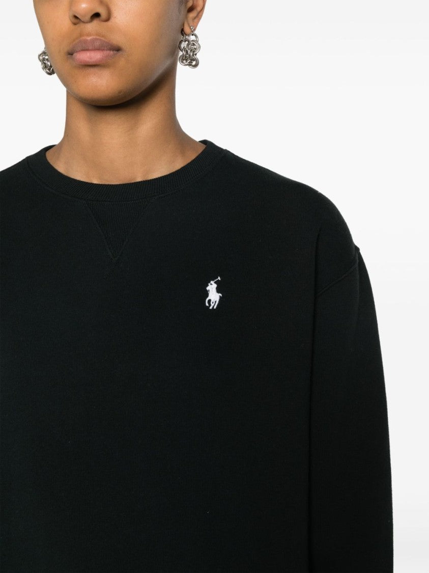 Polo Ralph Lauren Relaxed Fit Black Cotton-Blend Sweatshirt