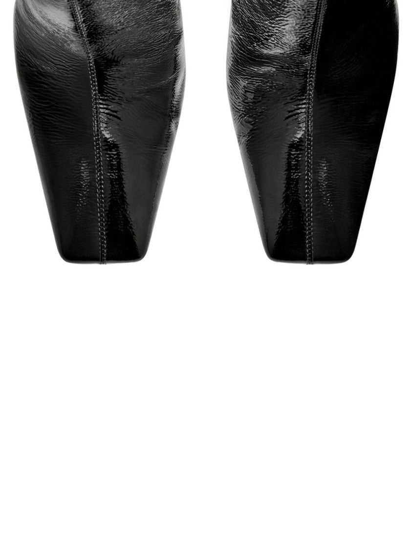 Courrèges Black Pointed Toe Block Heel Boots