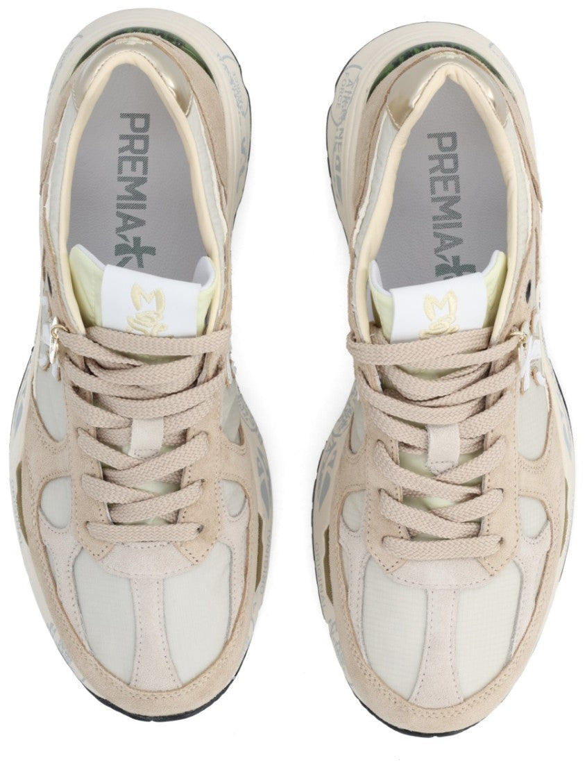 Premiata Mased 8116 Metallic Accent Leather Sneakers