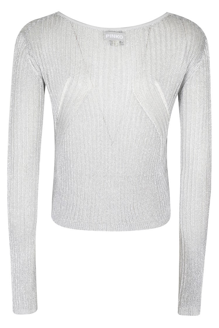 Pinko Nathan Filo Metallico Sweater - Pearl Gray
