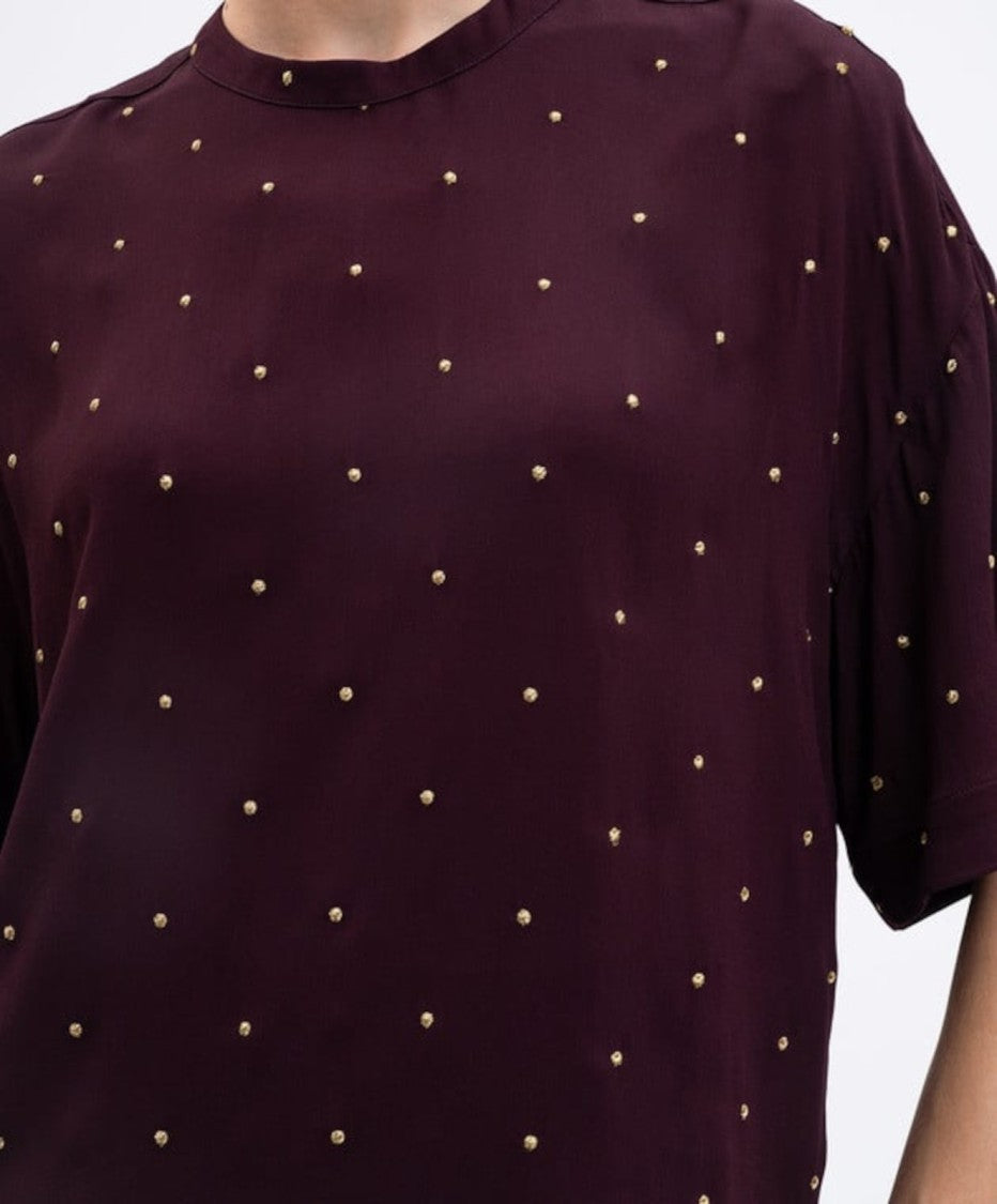 Twin-Set Loose-Fitting Top With High Neckline