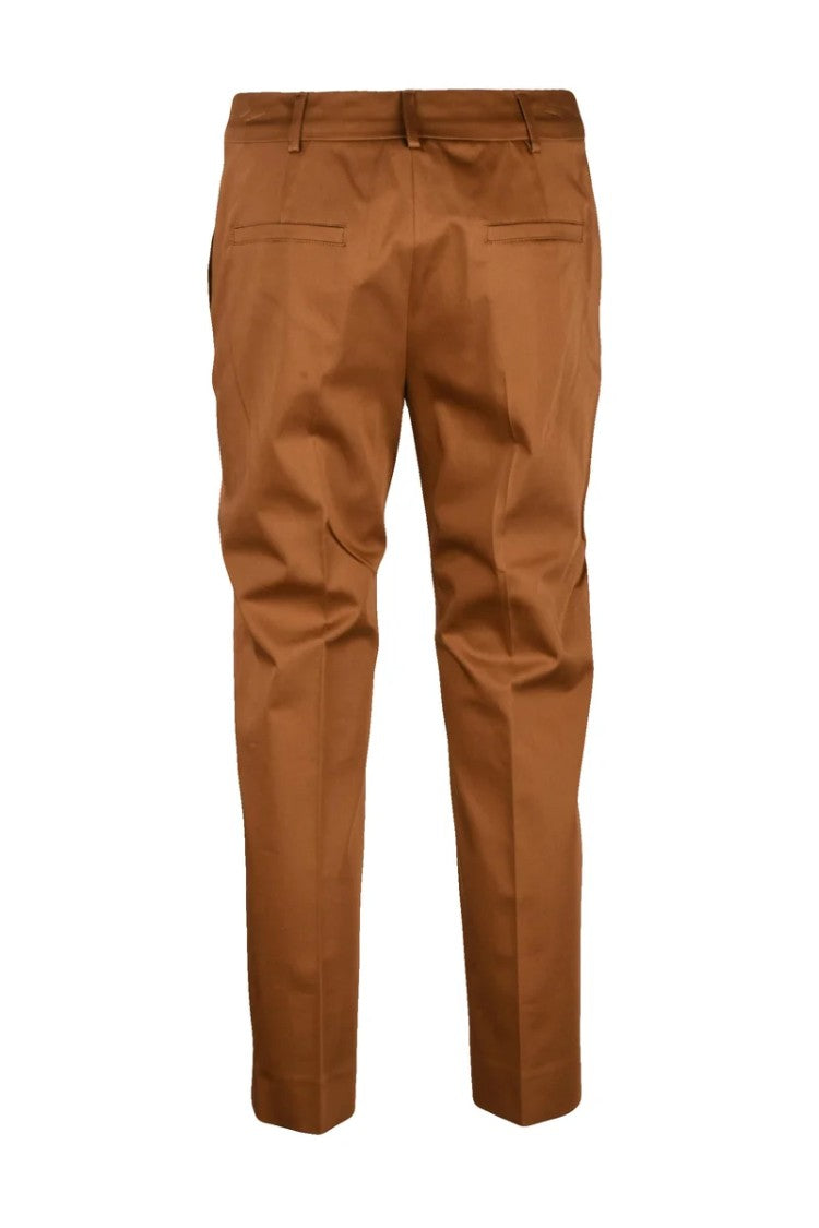 Max Mara Cotton Stretch Trousers - Rust