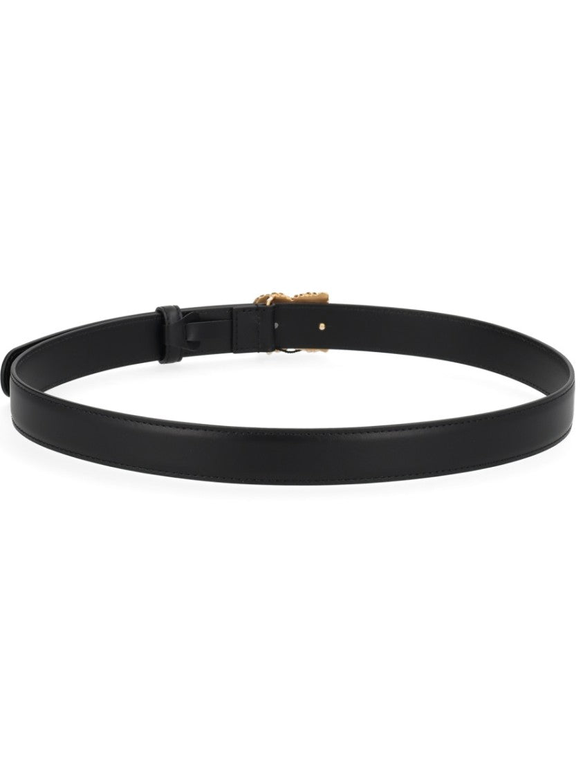 Dolce & Gabbana Polished Intertwined Logo Leather Belt