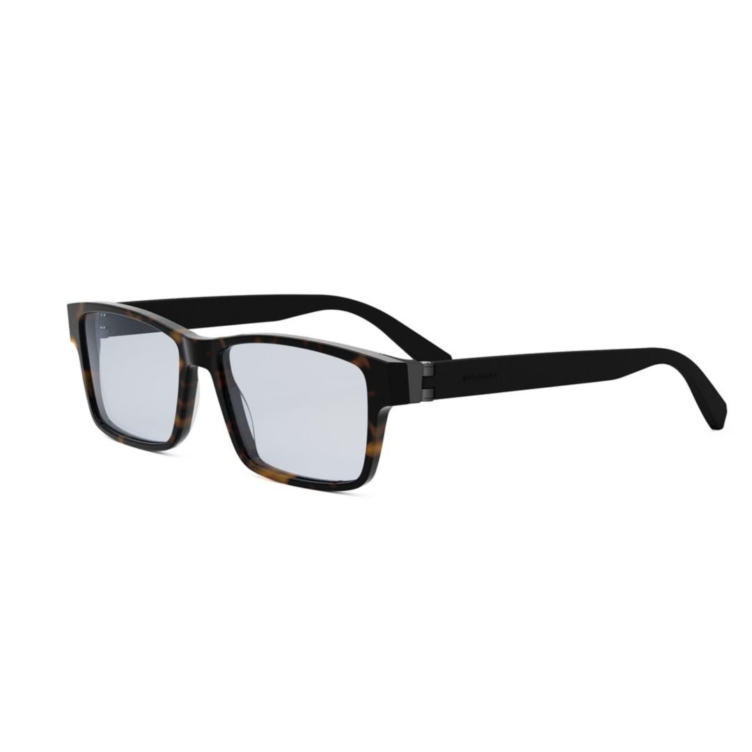Bulgari Bv50050i Rectangular Tortoiseshell Framed Eyeglasses