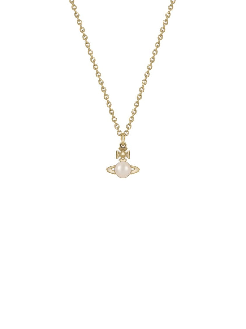 Vivienne Westwood Gold Balbina Orb Pendant Brass Necklace