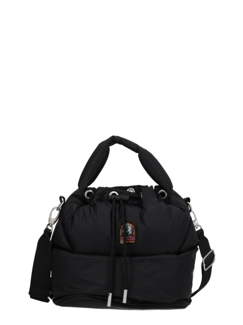 Parajumpers Black Quilted Padded Polyamide Shoulder Bag