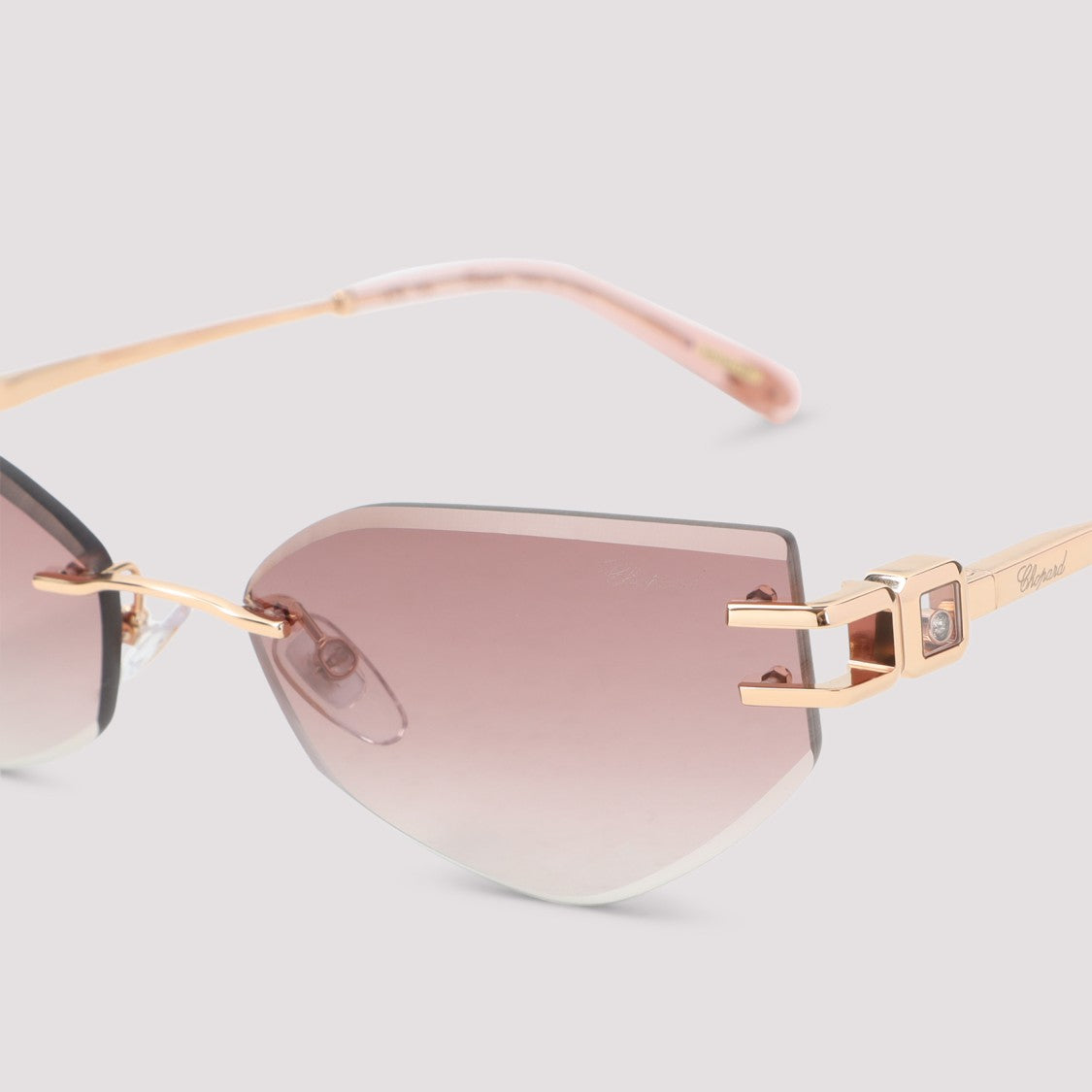 Chopard Rimless Sunglasses With Gradient Lenses