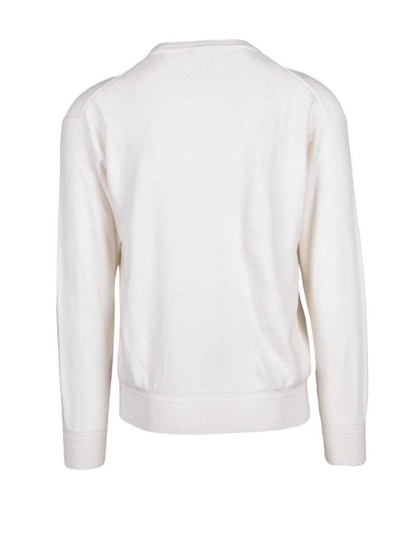 Kangra Crewneck Wool Pullover With Textured Knit Pocket