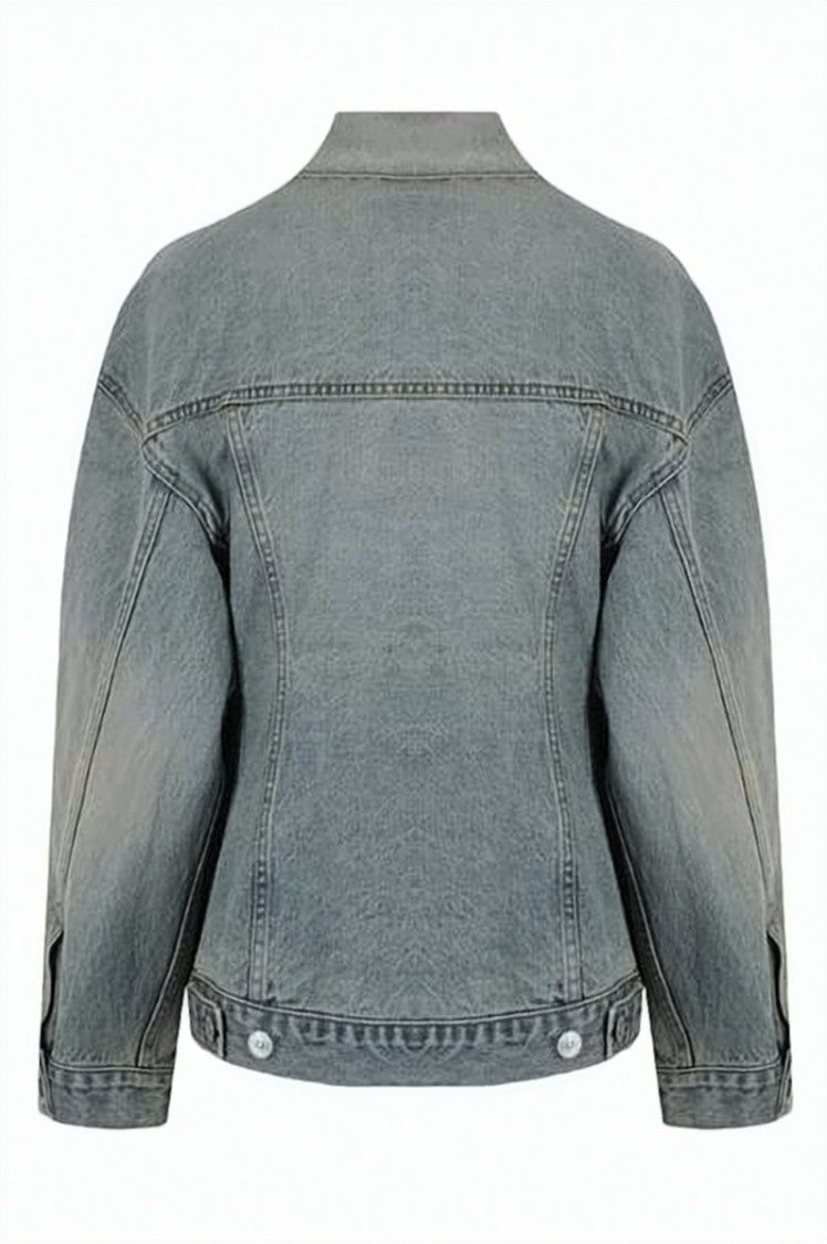 Balenciaga Structured Denim Jacket With Classic Button-Up Front
