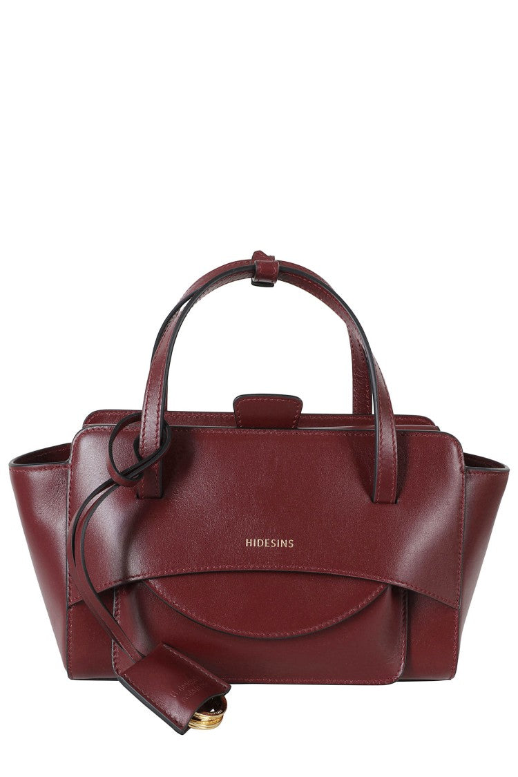 Hidesins Red S Premier Double Top Handle Leather Handbag