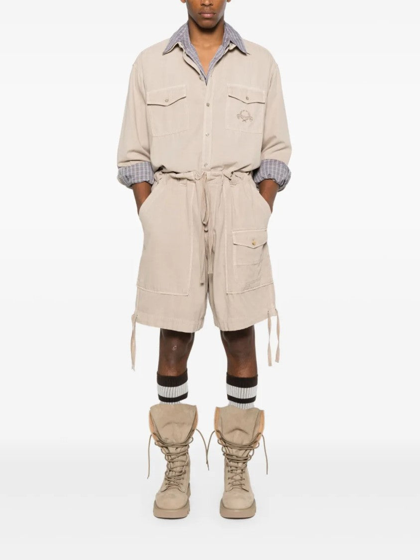 Moschino White Tailored Structured Collar Buttoned Shirt