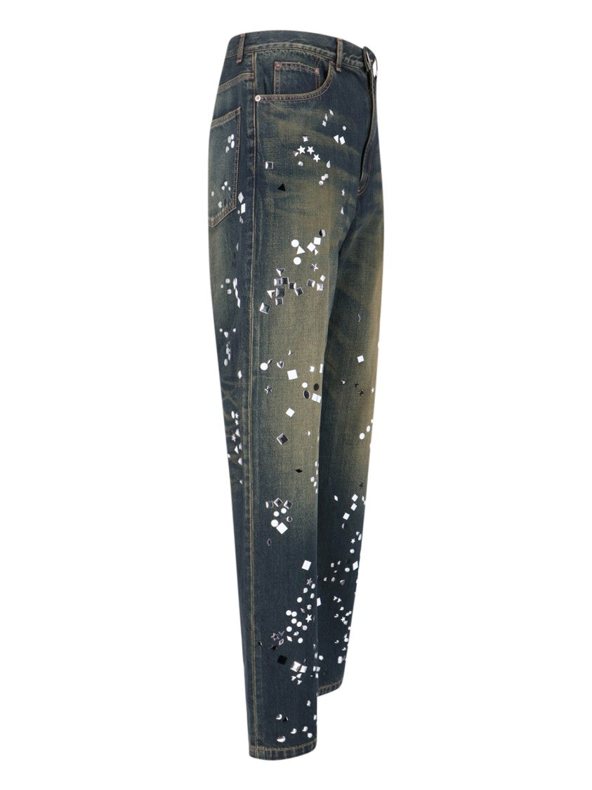 Maison Mihara Yasuhiro Straight-Leg Blue Cotton Denim Jeans