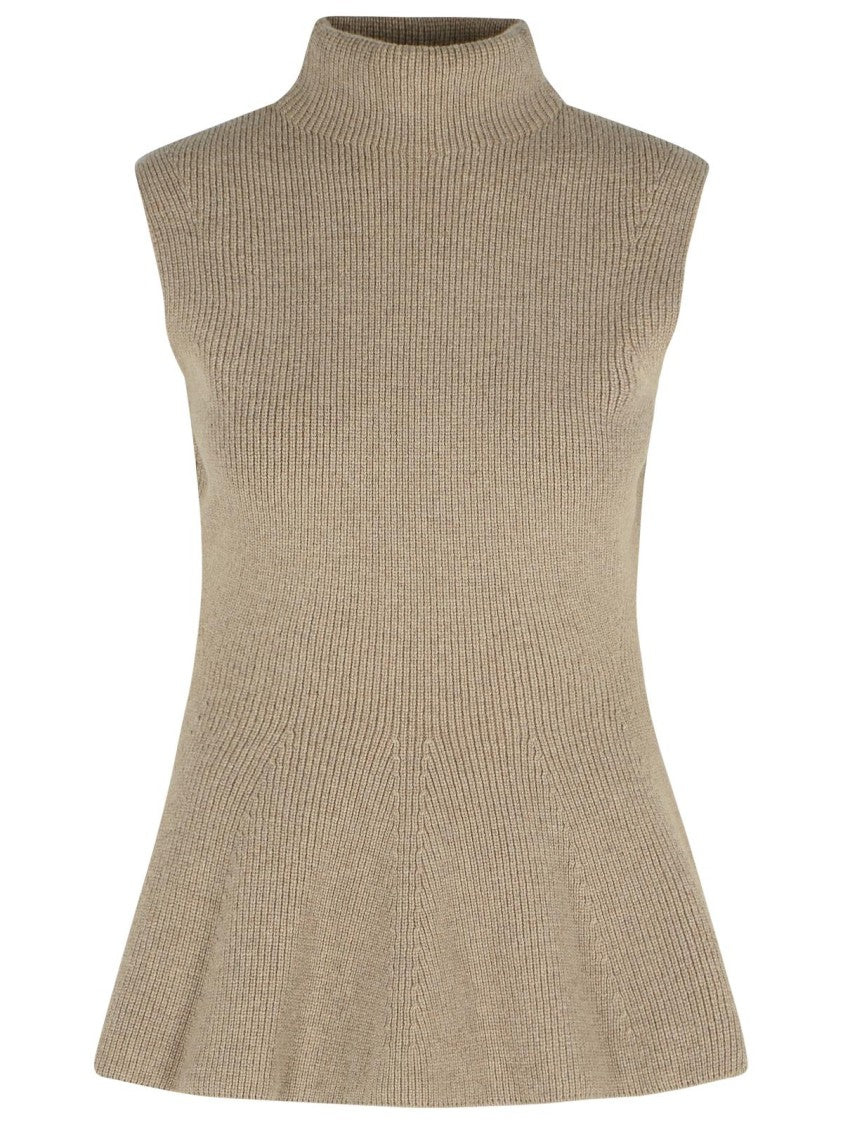 Róhe Sculptural' 'Taupe Melange' Cashmere Blend Tank Top
